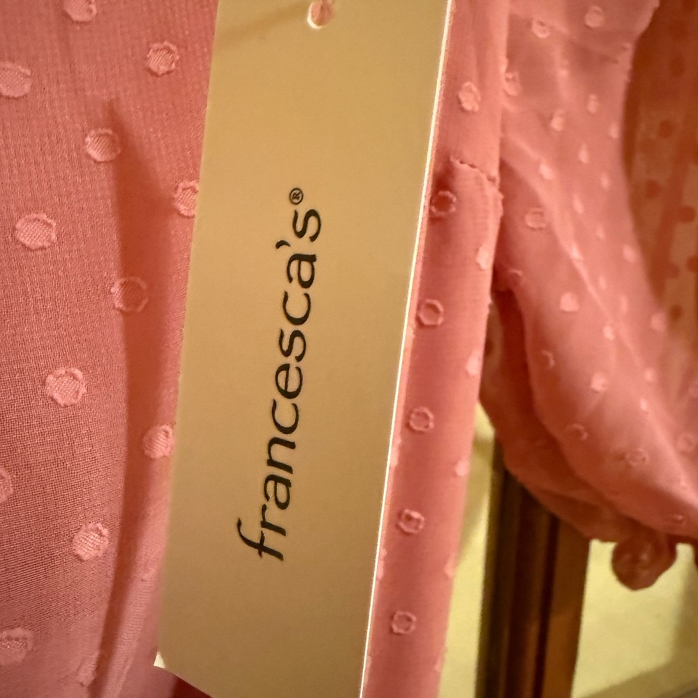 Francesca's Collections Pink Long Sleeve Dress - Picture 2 of 3
